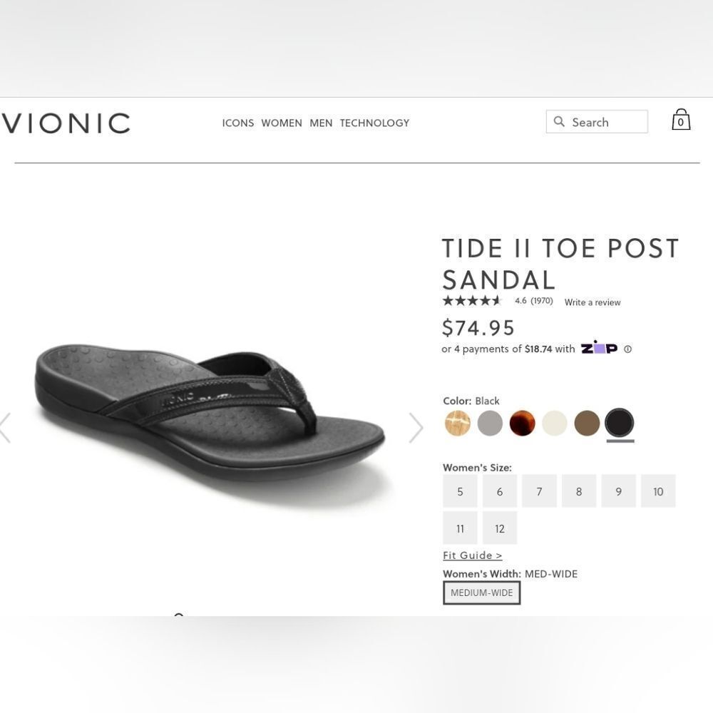 Vionic Tide II Toe Post Sandal - Picture 7 of 7